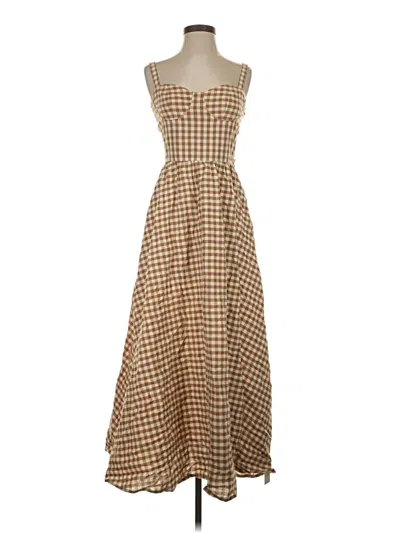 Pre-owned Commense Casual Dress In Brown