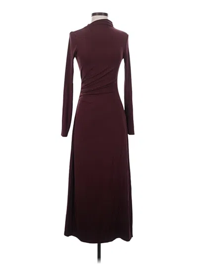 Pre-owned Commense Casual Dress In Burgundy