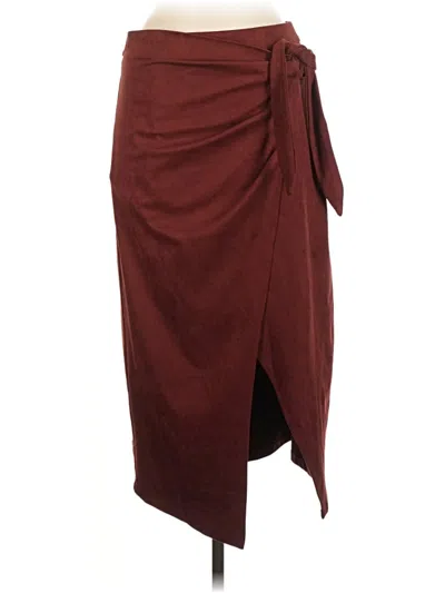 Pre-owned Commense Casual Skirt In Burgundy