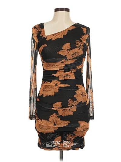 Pre-owned Commense Cocktail Dress In Brown