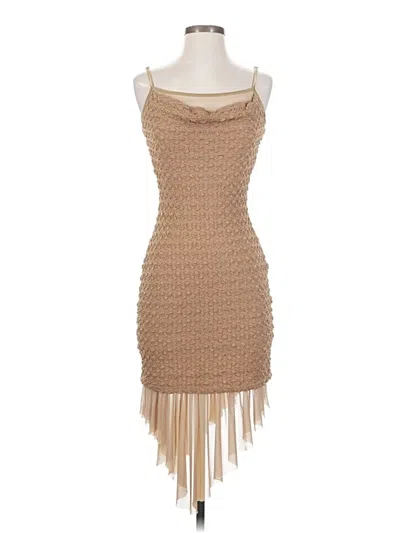 Pre-owned Commense Cocktail Dress In Brown