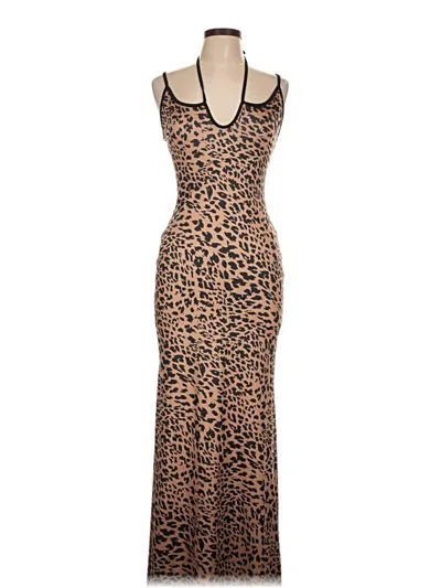 Pre-owned Commense Cocktail Dress In Brown