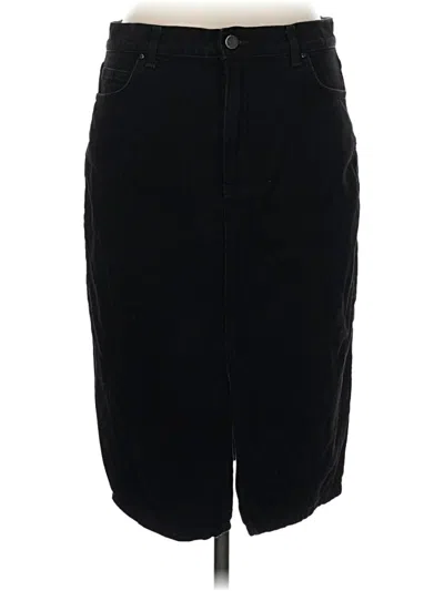 Pre-owned Commense Denim Skirt In Black