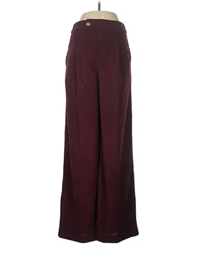 Pre-owned Commense Dress Pants In Burgundy