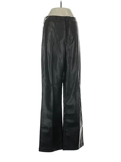 Pre-owned Commense Faux Leather Pants In Black