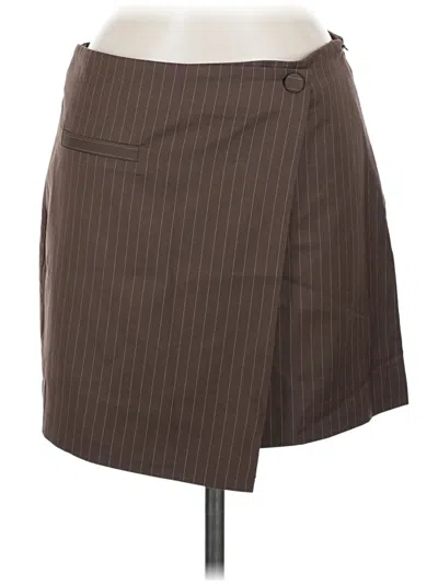 Pre-owned Commense Formal Skirt In Brown