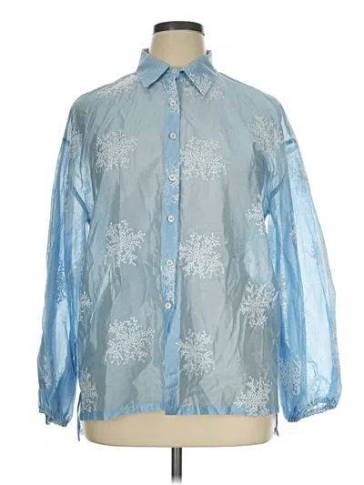 Pre-owned Commense Long Sleeve Blouse In Blue