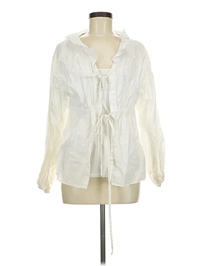 Pre-owned Commense Long Sleeve Blouse In Ivory