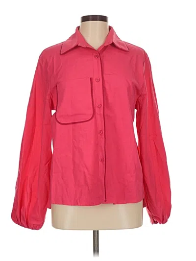 Pre-owned Commense Long Sleeve Blouse In Pink