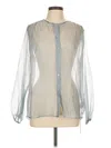 Commense Long Sleeve Blouse In Silver