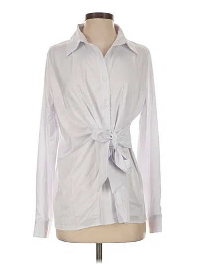 Pre-owned Commense Long Sleeve Blouse In White