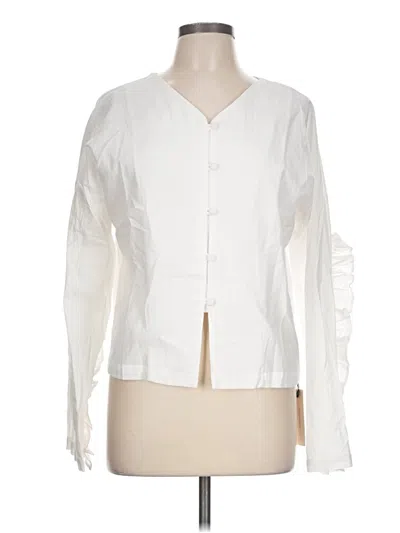Commense Long Sleeve Blouse In White