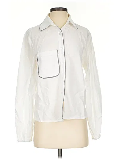 Pre-owned Commense Long Sleeve Blouse In White