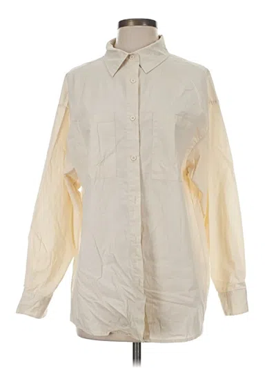 Pre-owned Commense Long Sleeve Button Down Shirt In Ivory