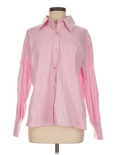 Pre-owned Commense Long Sleeve Button Down Shirt In Pink
