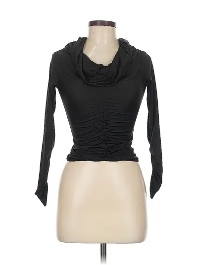 Pre-owned Commense Long Sleeve Top Black Cowl Neck Tops