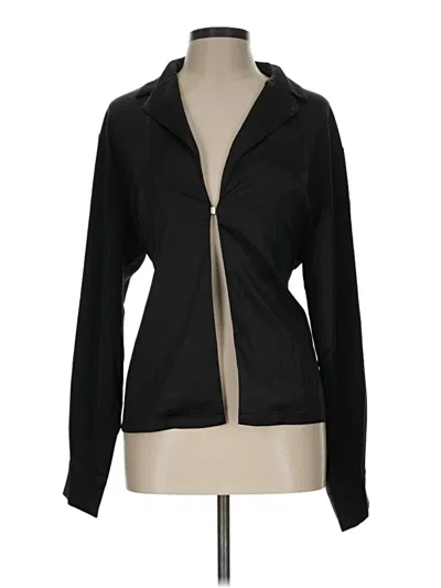 Pre-owned Commense Long Sleeve Top Black Cowl Neck Tops