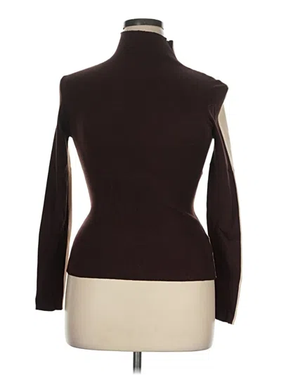 Pre-owned Commense Long Sleeve Top Brown Turtleneck Tops