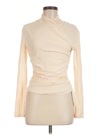 Commense Long Sleeve Top Ivory Turtleneck Tops