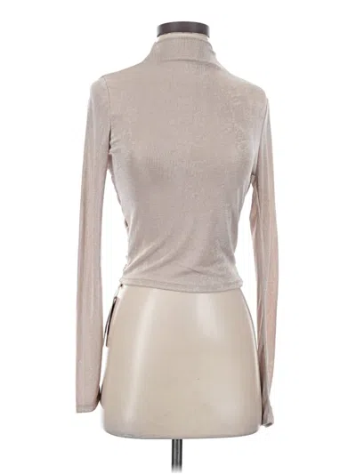 Commense Long Sleeve Top Tan Turtleneck Tops