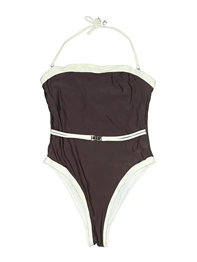 Pre-owned Commense One Piece Swimsuit In Brown