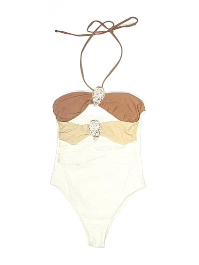 Pre-owned Commense One Piece Swimsuit In Tan