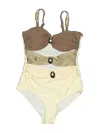 Commense One Piece Swimsuit In Tan