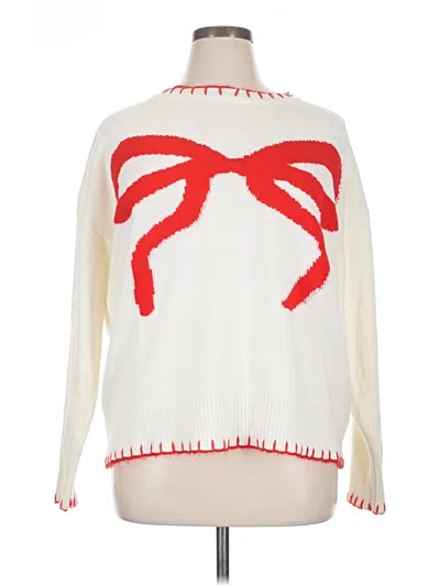 Pre-owned Commense Pullover Sweater In White