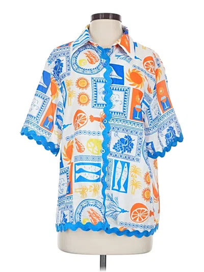 Pre-owned Commense Short Sleeve Polo Shirt In Blue