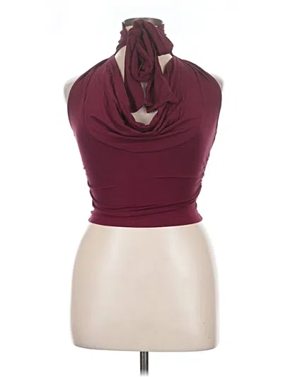 Pre-owned Commense Sleeveless Blouse In Burgundy
