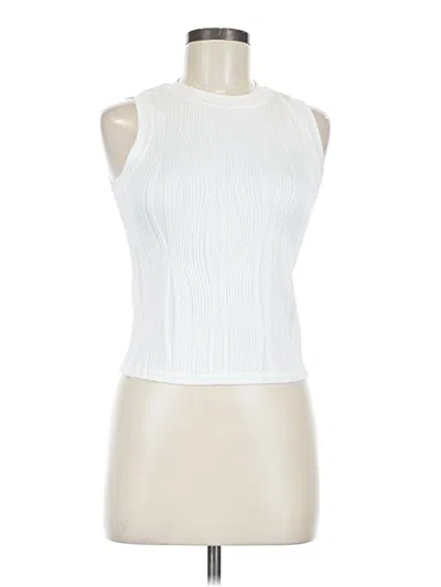 Pre-owned Commense Sleeveless Blouse In White
