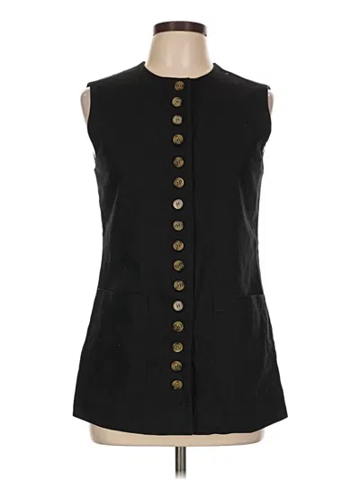 Pre-owned Commense Sleeveless Button Down Shirt In Black
