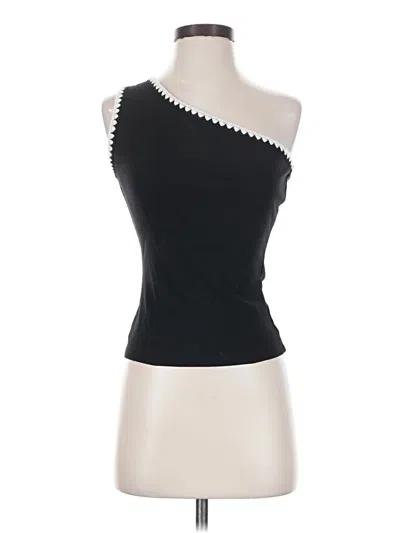 Pre-owned Commense Sleeveless Top Black One Shoulder Neckline Tops