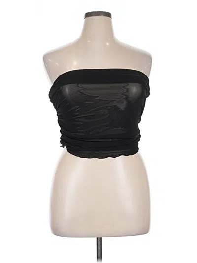 Pre-owned Commense Sleeveless Top Black Strapless Neckline Tops