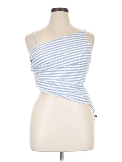 Pre-owned Commense Sleeveless Top Blue One Shoulder Neckline Tops