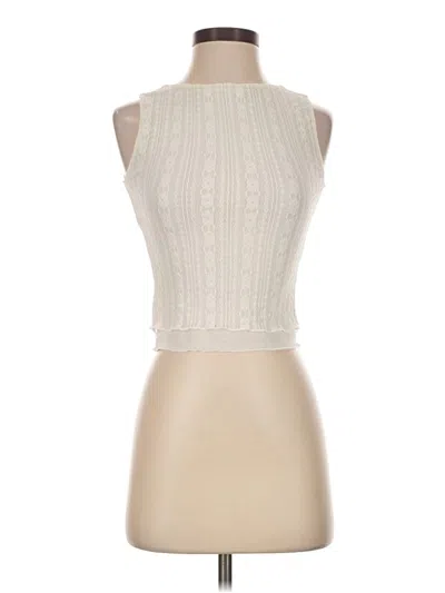 Pre-owned Commense Sleeveless Top Ivory Halter Neckline Tops