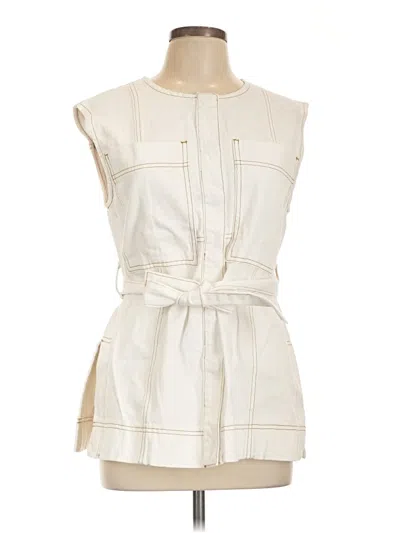 Commense Sleeveless Top Ivory Strapless Neckline Tops