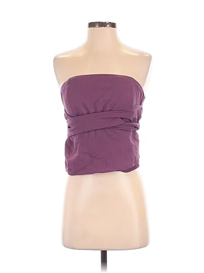 Pre-owned Commense Sleeveless Top Purple Strapless Neckline Tops