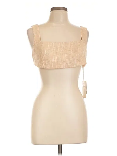 Commense Sleeveless Top Tan Square Neckline Tops