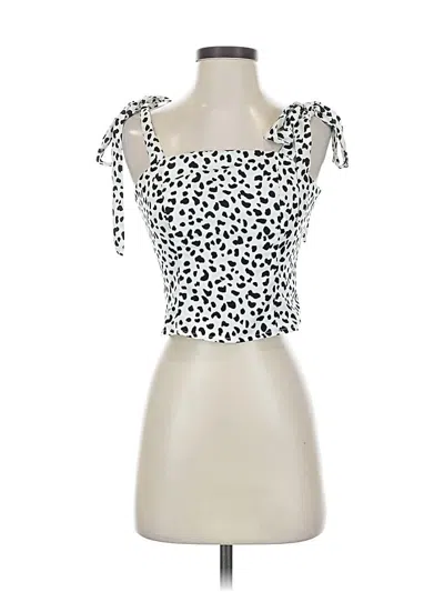 Pre-owned Commense Sleeveless Top White Sweetheart Neckline Tops