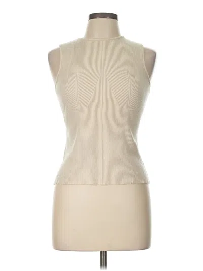 Pre-owned Commense Sleeveless Turtleneck In Tan