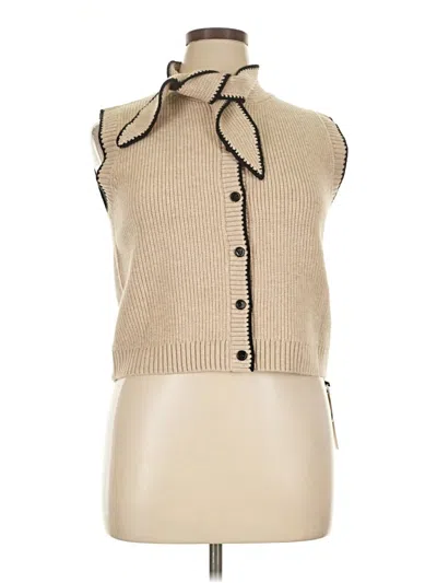 Commense Sweater Vest In Tan