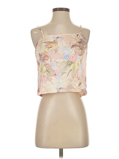 Pre-owned Commense Tank Top Tan Strapless Neckline Tops In Brown