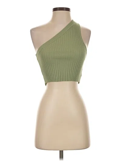 Pre-owned Commense Tube Top Green One Shoulder Neckline Tops