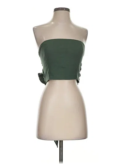 Pre-owned Commense Tube Top Green Strapless Neckline Tops