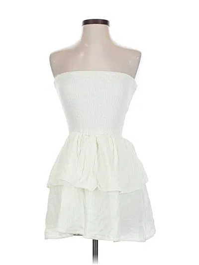 Pre-owned Commense Tube Top Ivory Strapless Neckline Tops In White