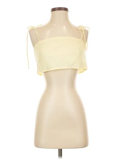 Pre-owned Commense Tube Top Yellow Strapless Neckline Tops