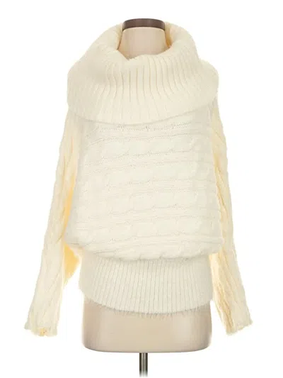 Pre-owned Commense Turtleneck Sweater In White