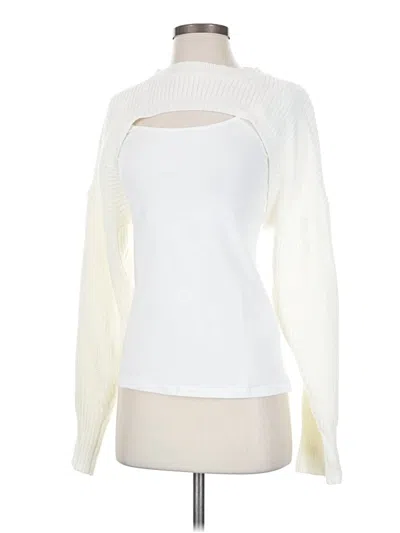 Pre-owned Commense Turtleneck Sweater In White