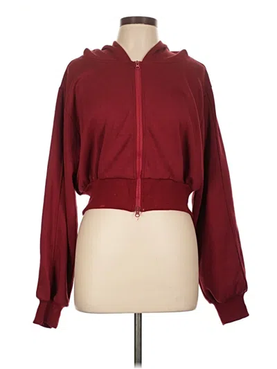 Pre-owned Commense Zip Up Hoodie In Burgundy